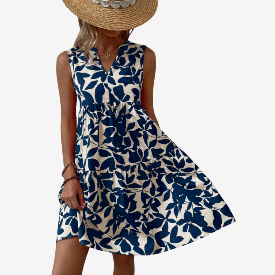 Séraphine™ Midi con motivos de hojas