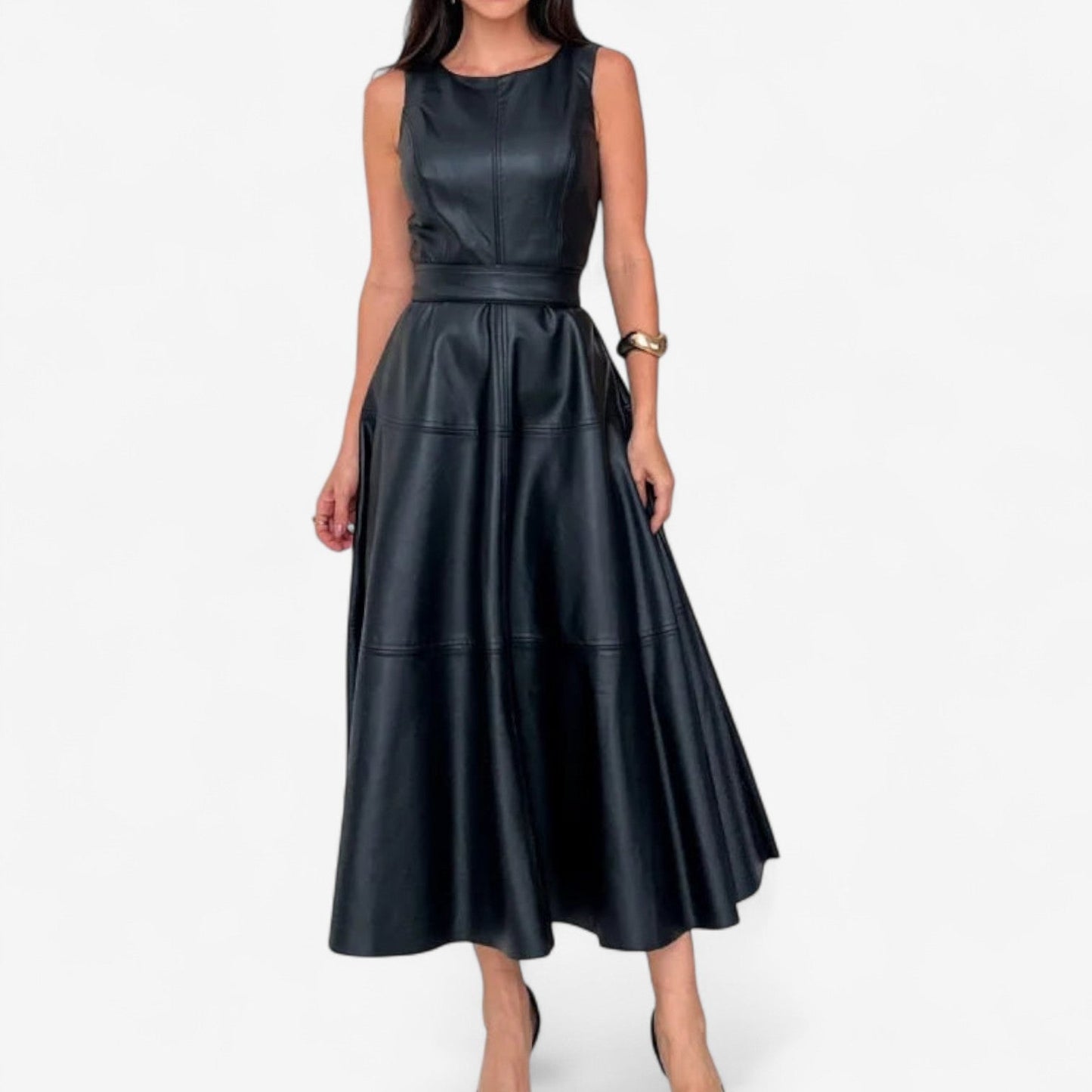 Regine™ Midi de piel atemporal