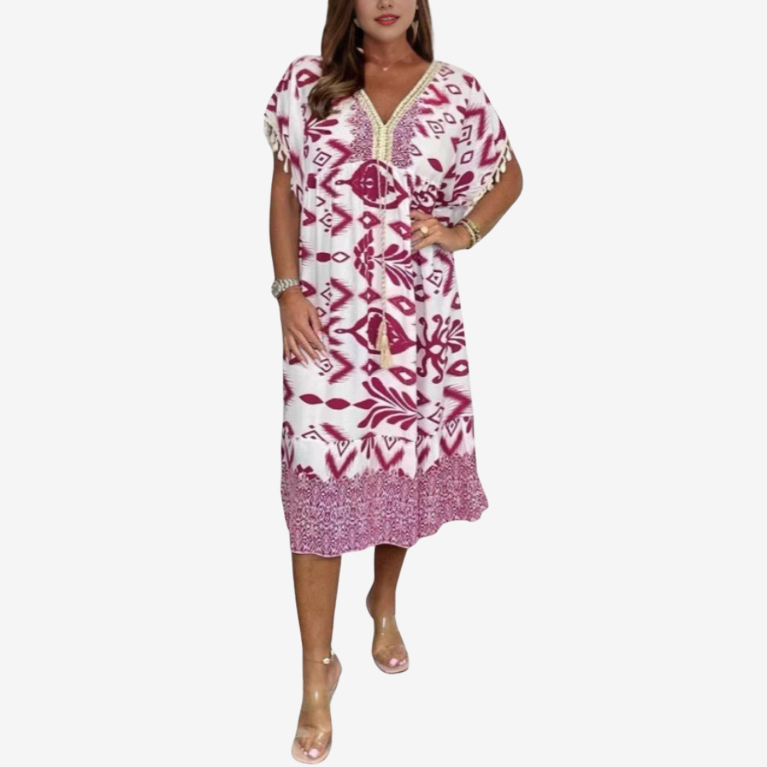 Solina™ MIDI estampado bohemio