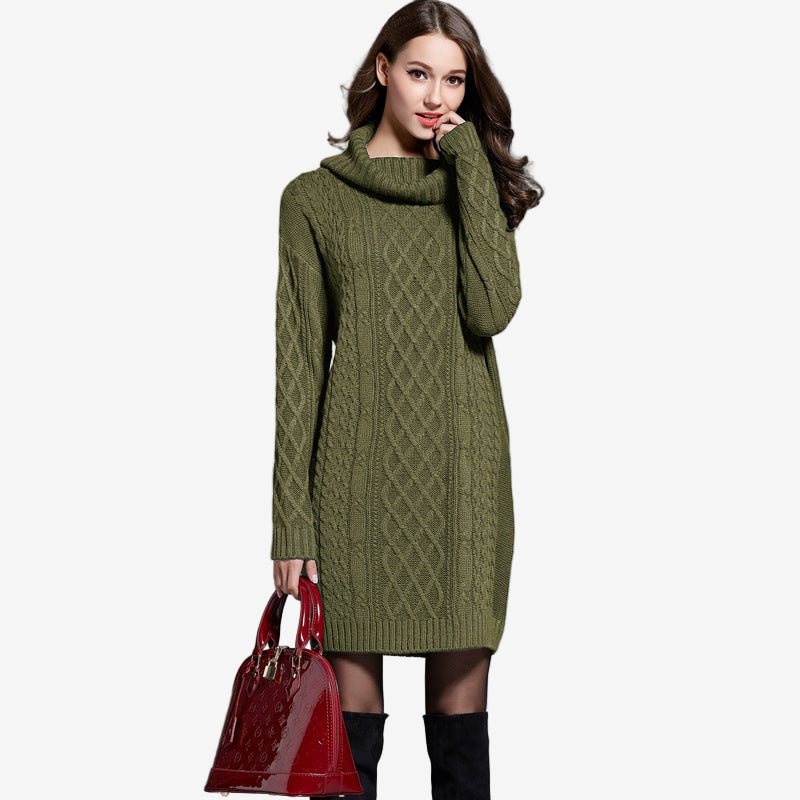 Amira™ Vestido de punto con cuello alto