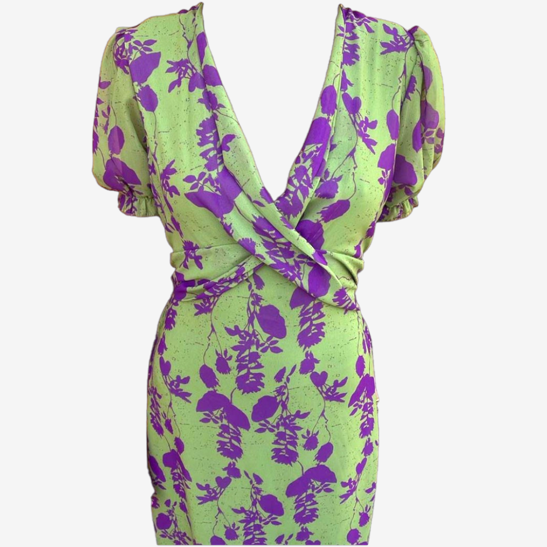 Aliénor™ vestido con escote en V trenzado