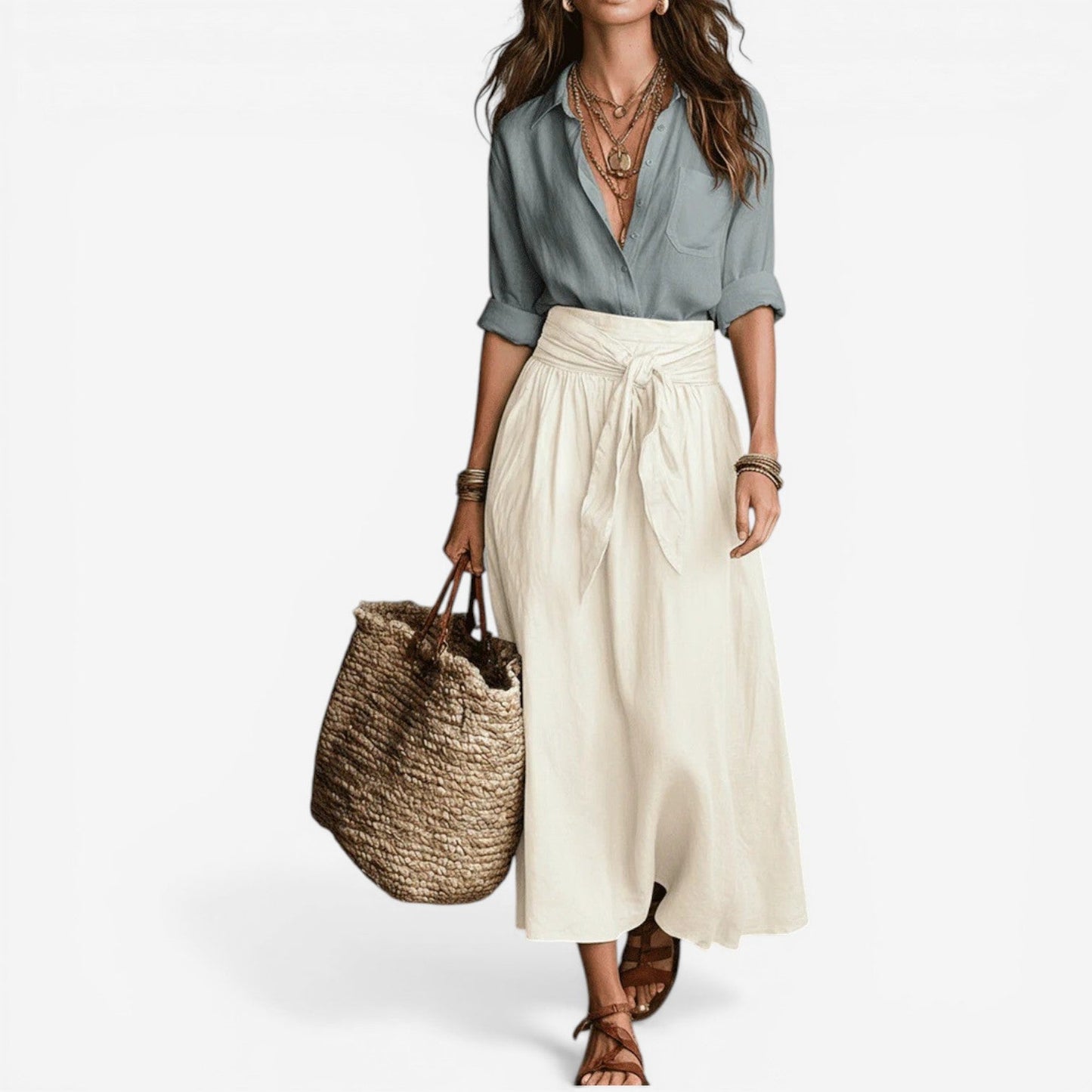 Aurea™ Conjunto de falda midi fluida