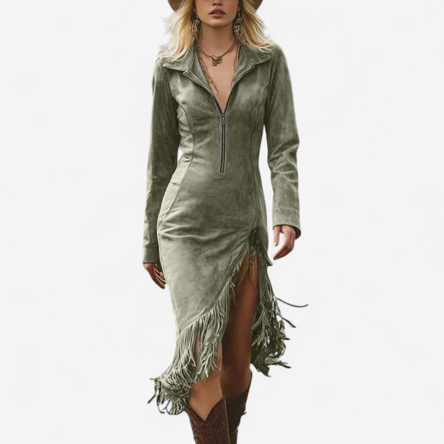 Ginette™ vestido de otoño elegante