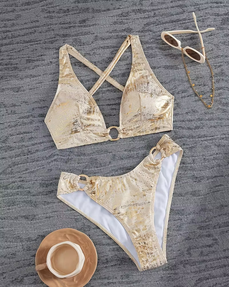 Bikini Bouclé Metálico Diseño