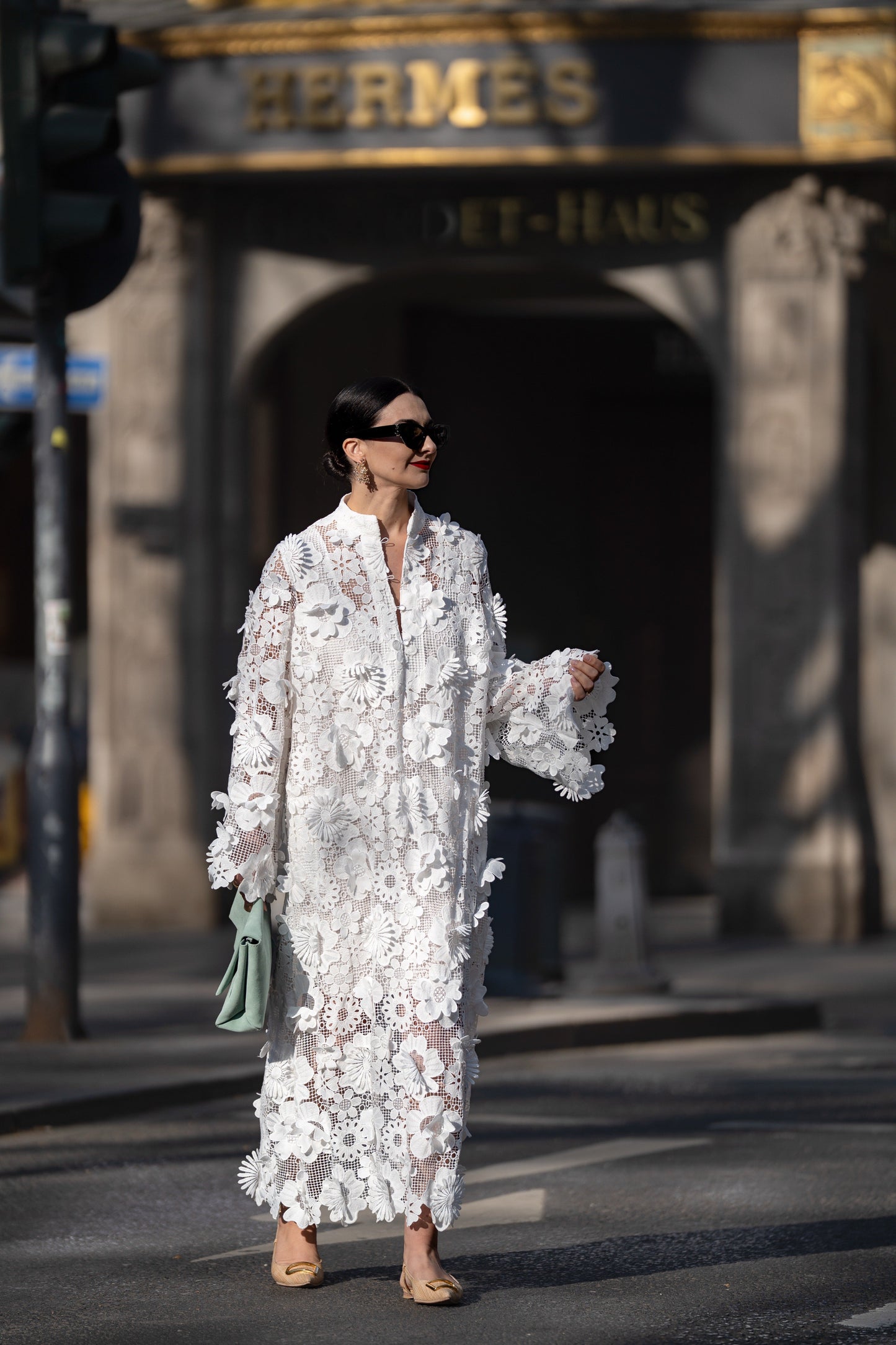 Vestido Estelle en encaje blanco