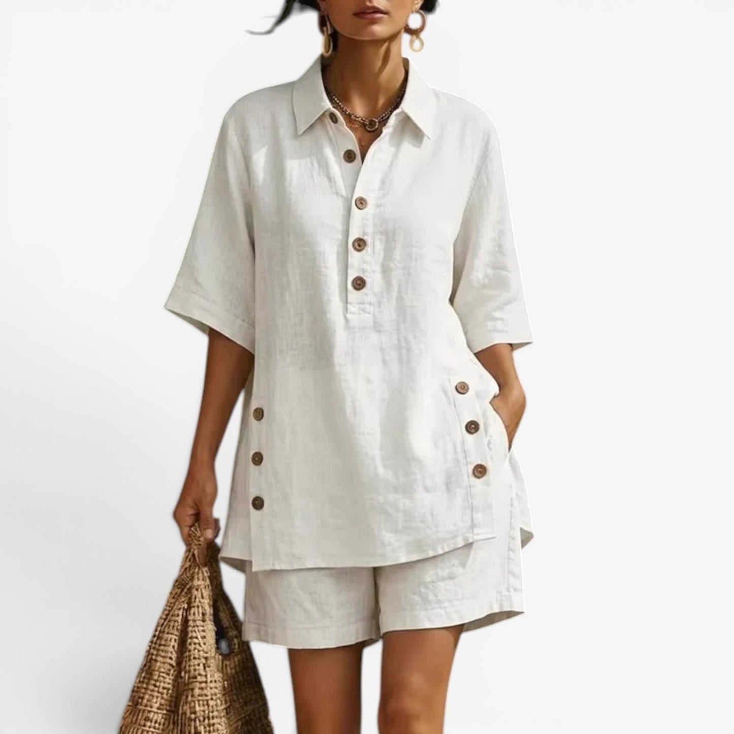 Thalia™ Conjunto de camisa y pantalones cortos