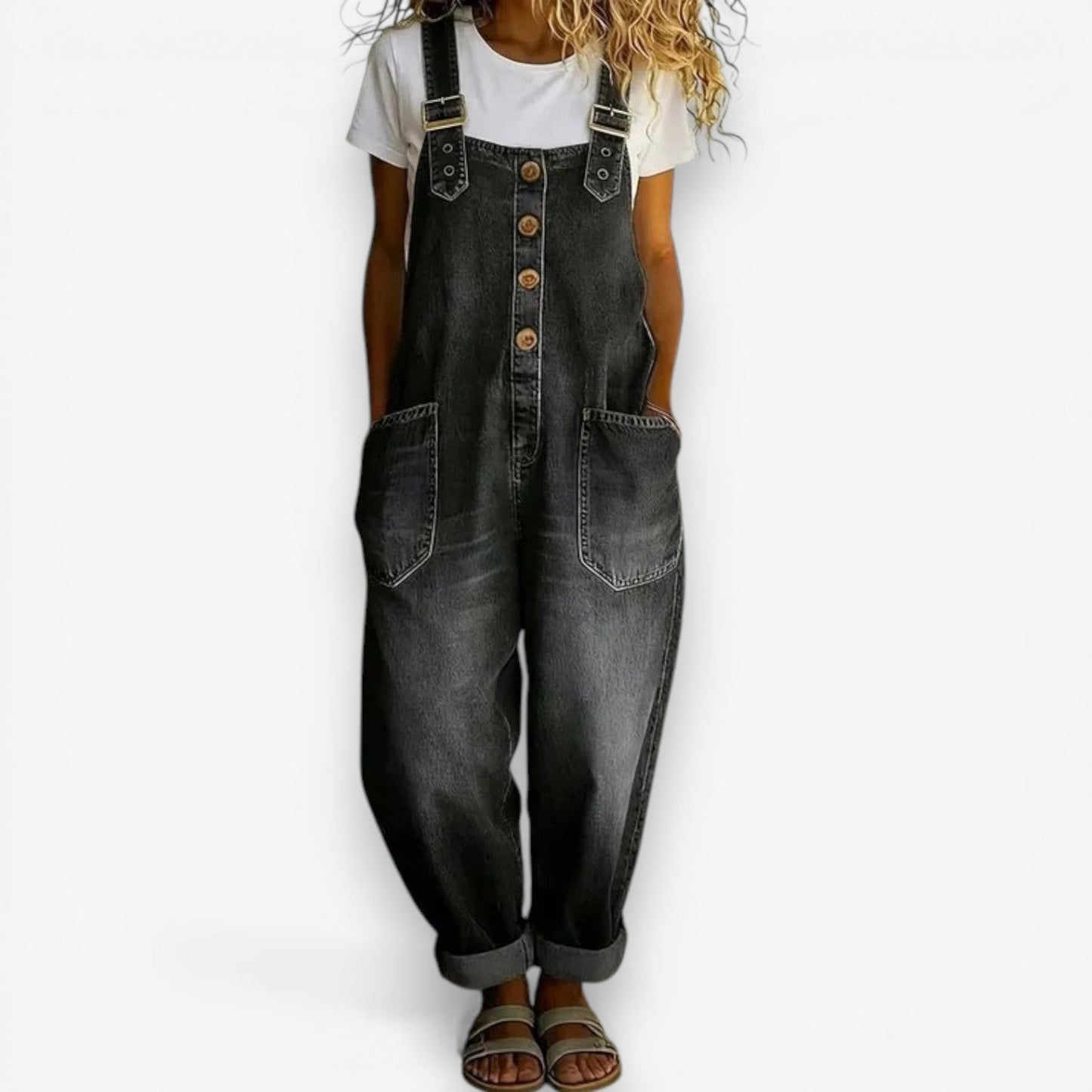 Casey™ Salopette amplia de denim