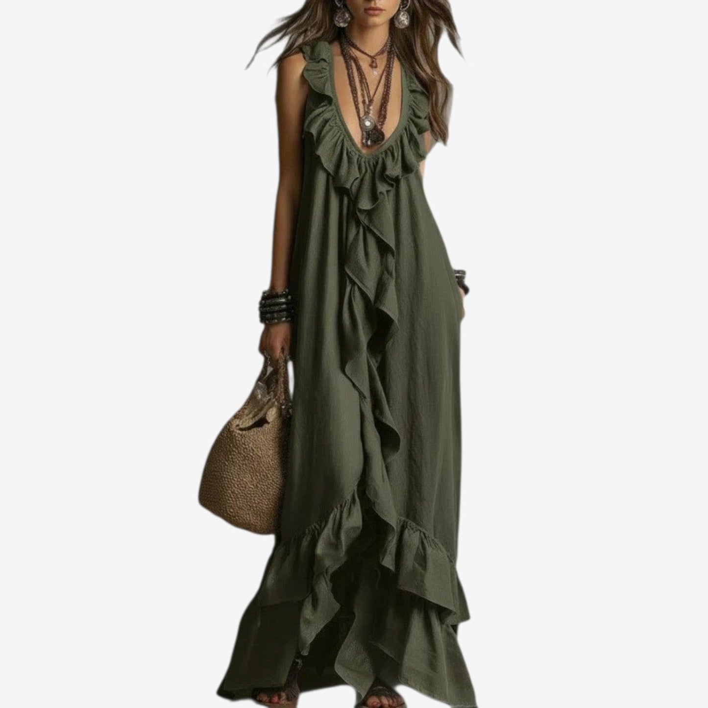 Vianne™ Vestido largo con volante