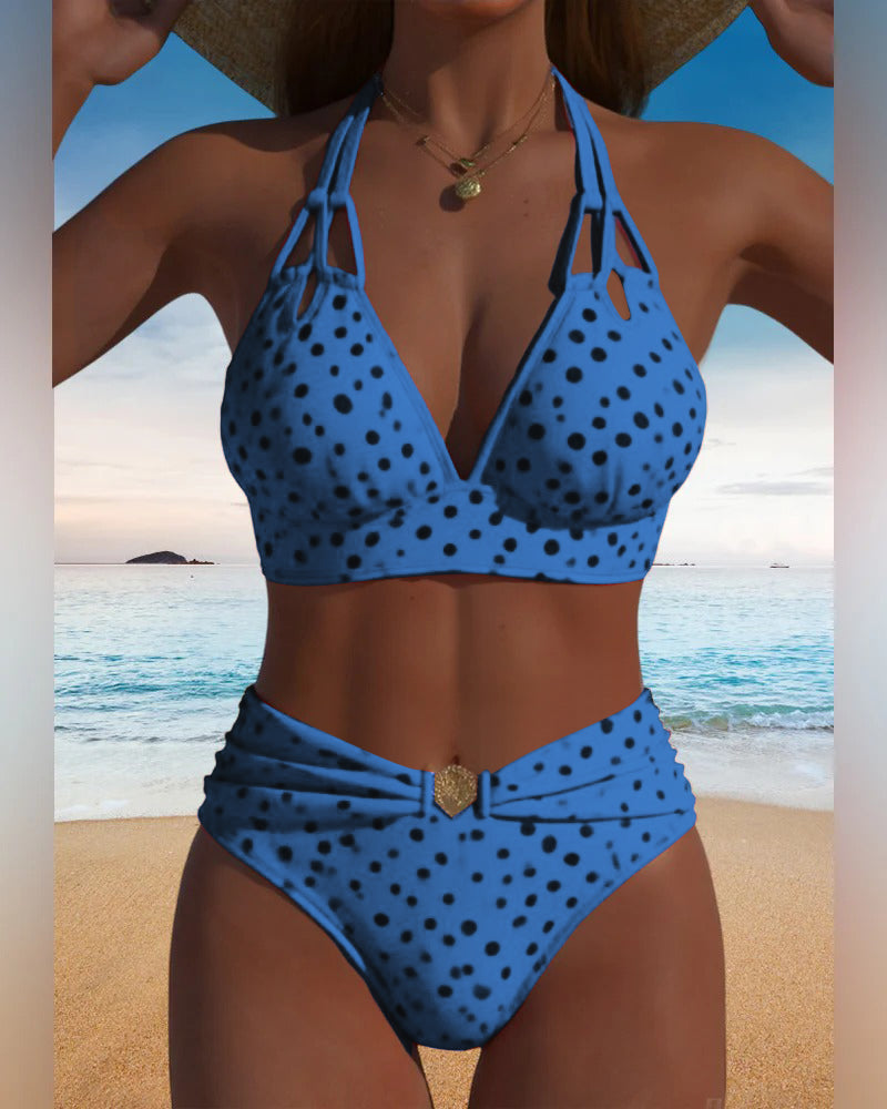 Bikini sexy de dos piezas con lunares