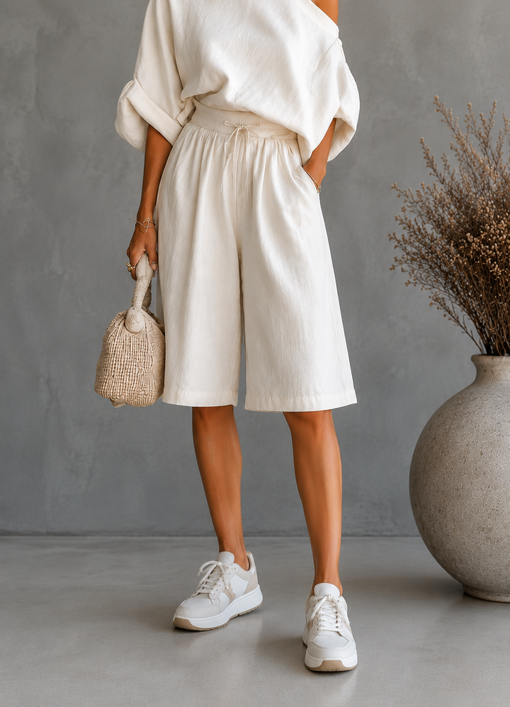 Mavrelle | Shorts de algodón y lino para mujer 1 + 1 Gratis