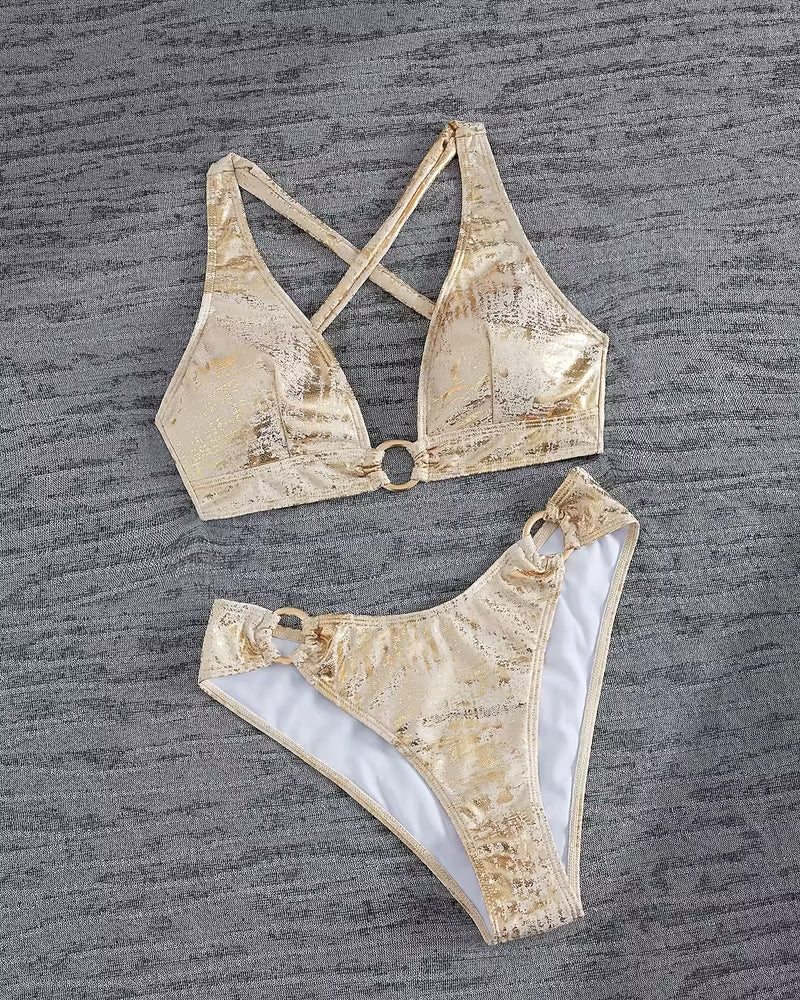Bikini Bouclé Metálico Diseño