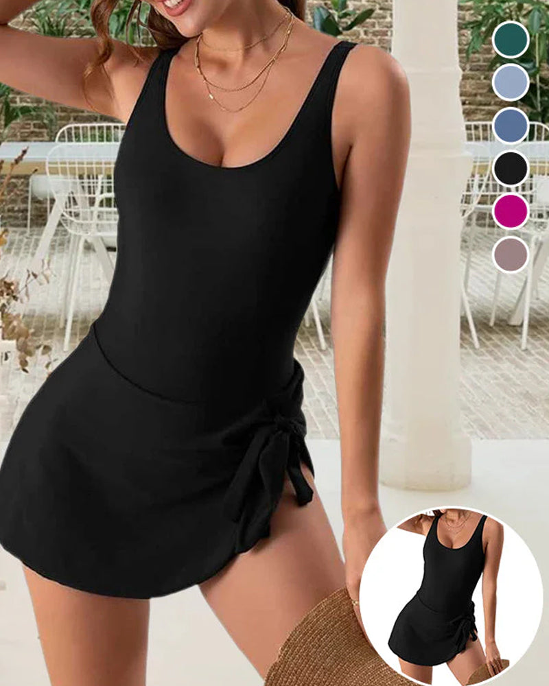 Traje de baño de una pieza, corte entallado que moldea el abdomen, para mujer