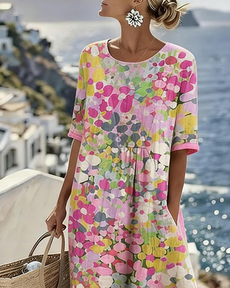 Martina | Vestido estampado holgado