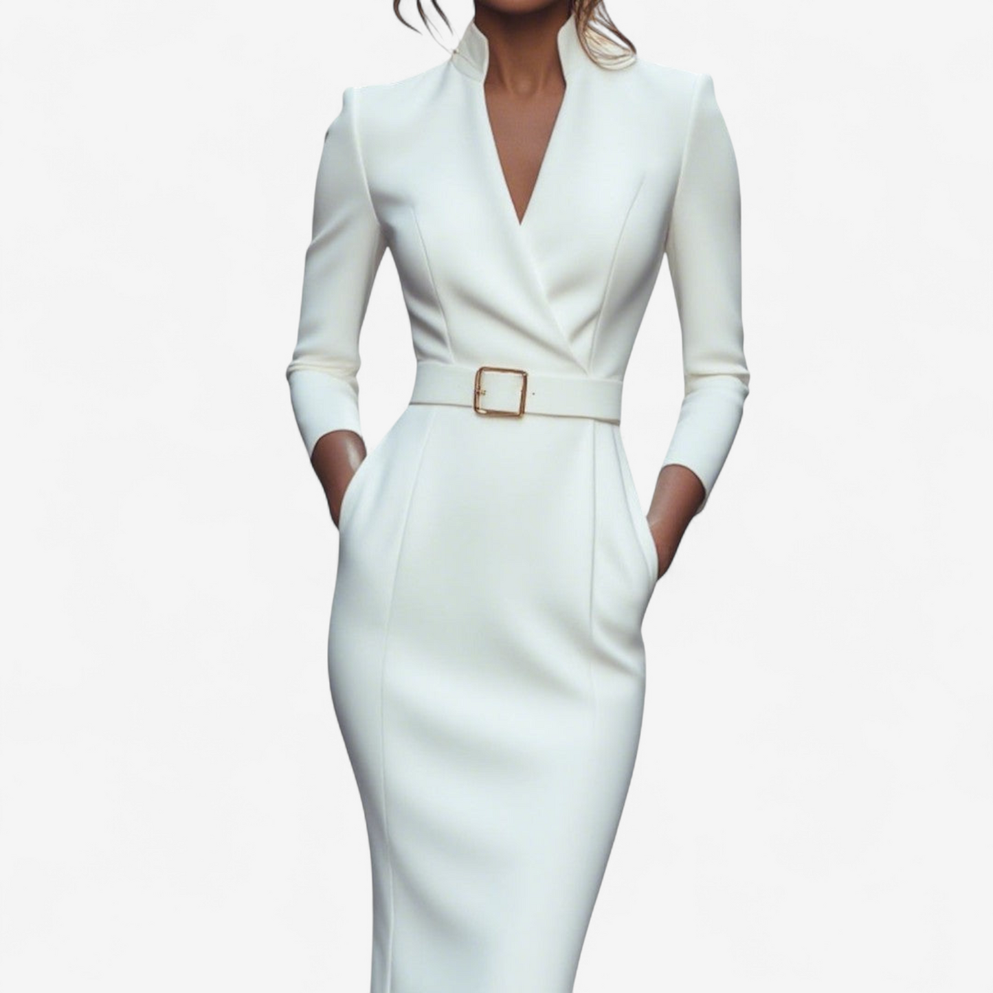 Madyx™ Vestido elegante con cinturón