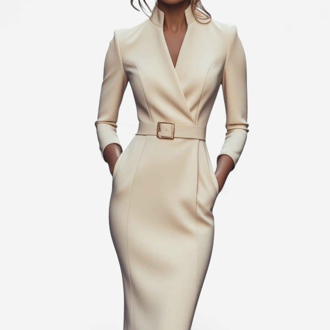 Madyx™ Vestido elegante con cinturón