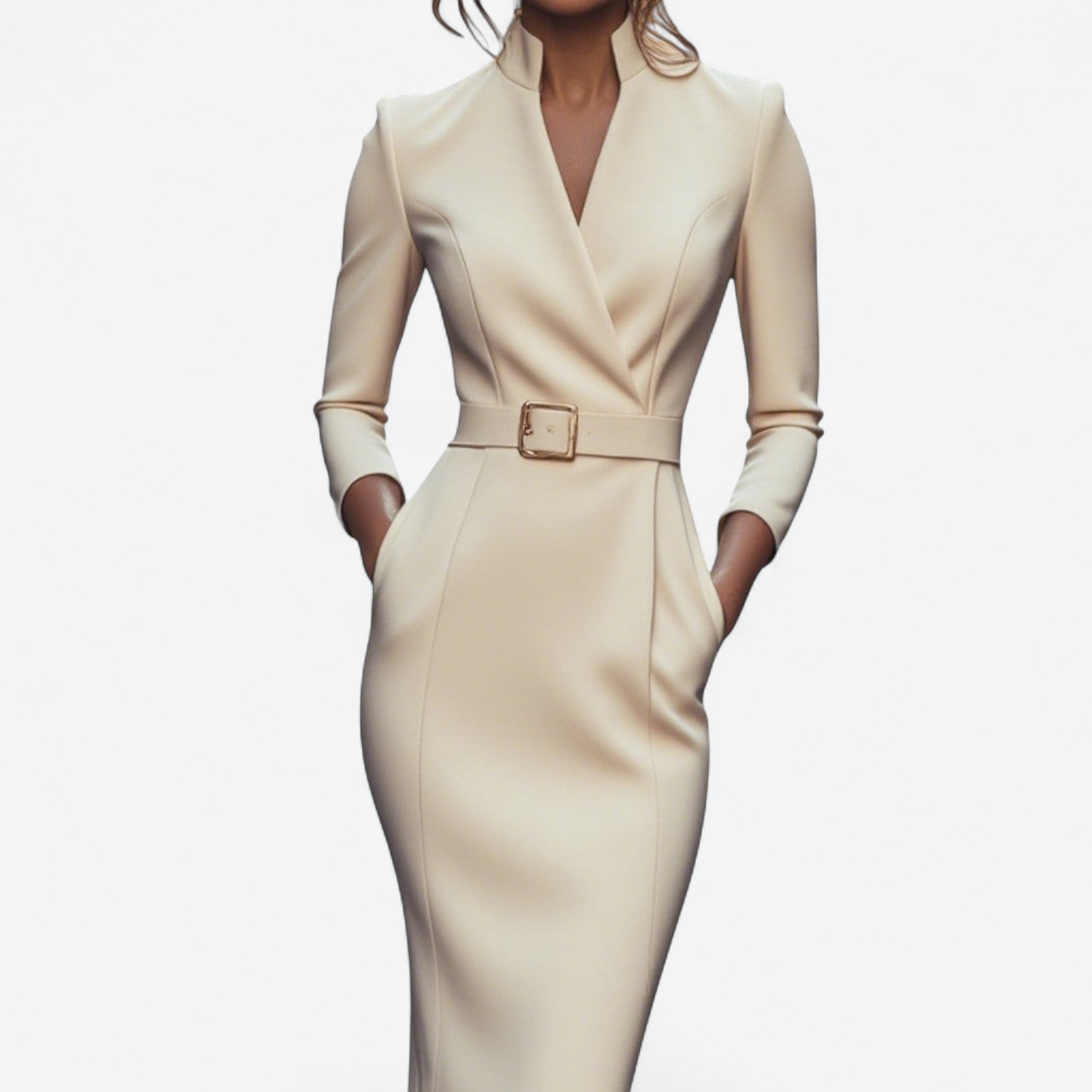 Madyx™ Vestido elegante con cinturón