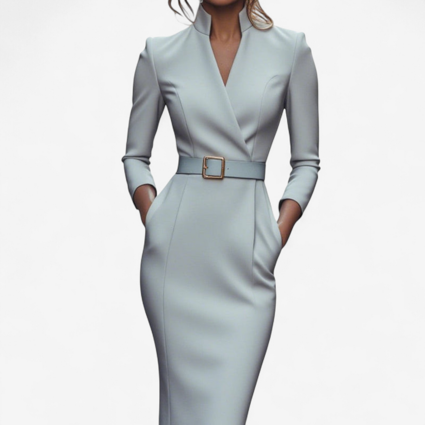 Madyx™ Vestido elegante con cinturón