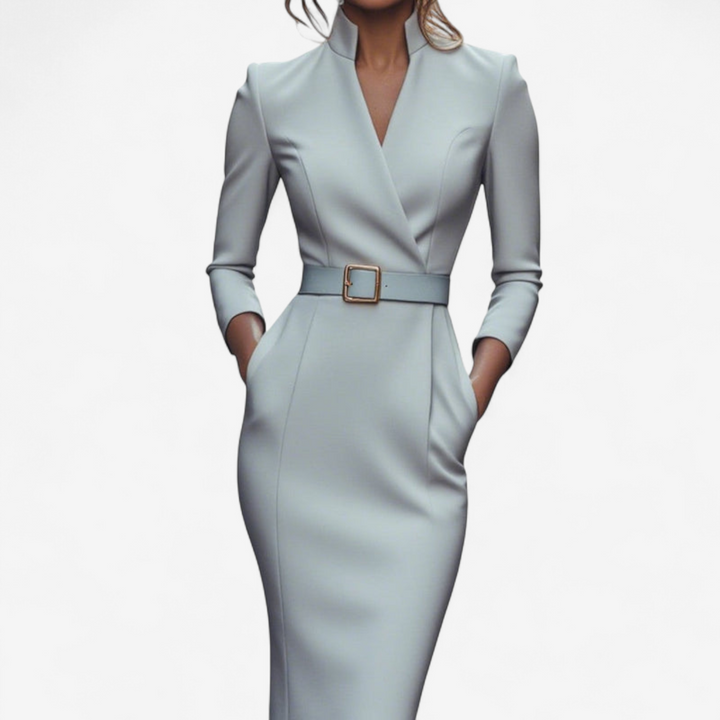 Madyx™ Vestido elegante con cinturón
