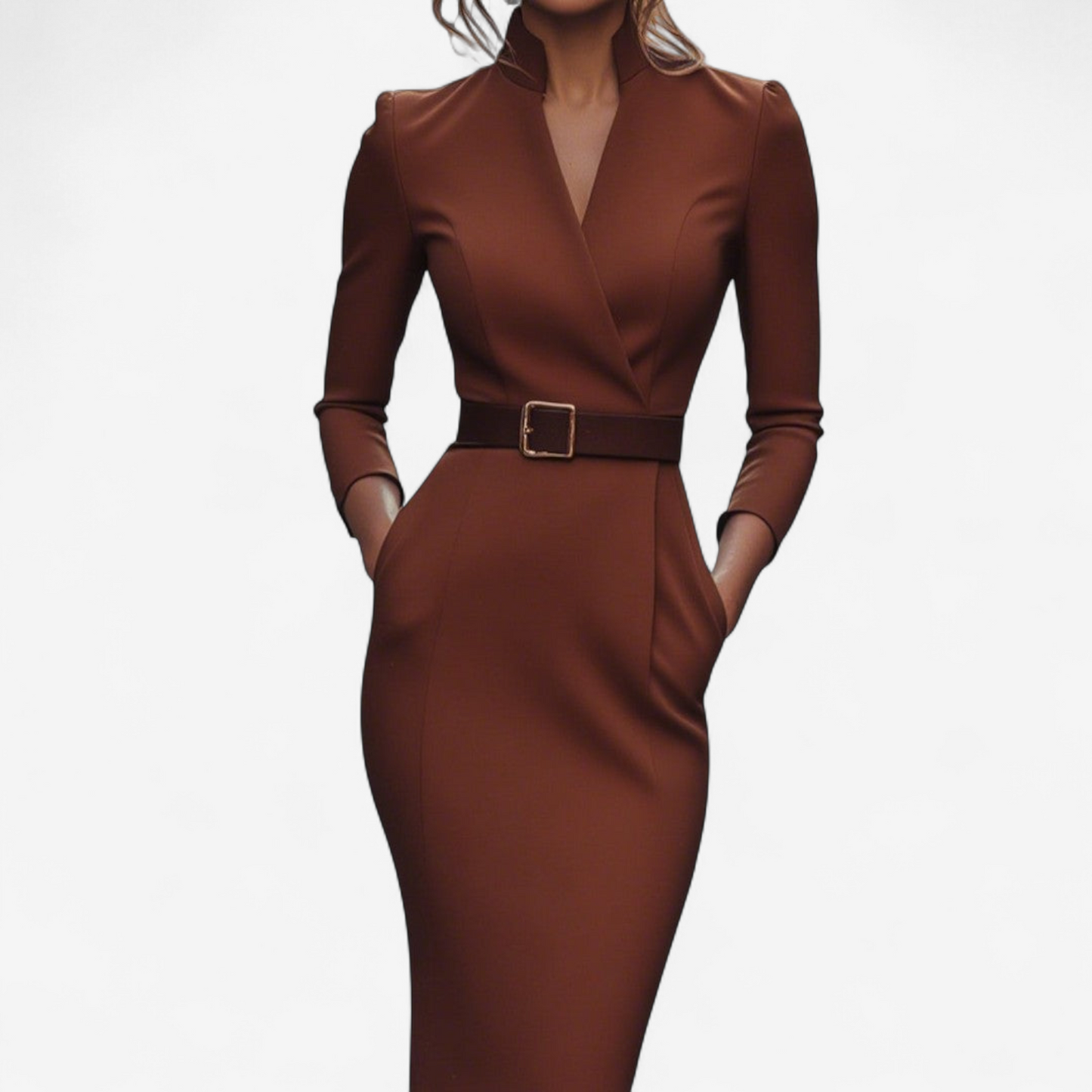Madyx™ Vestido elegante con cinturón
