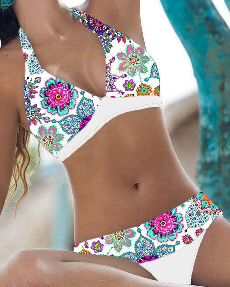 Bikini con estampado floral