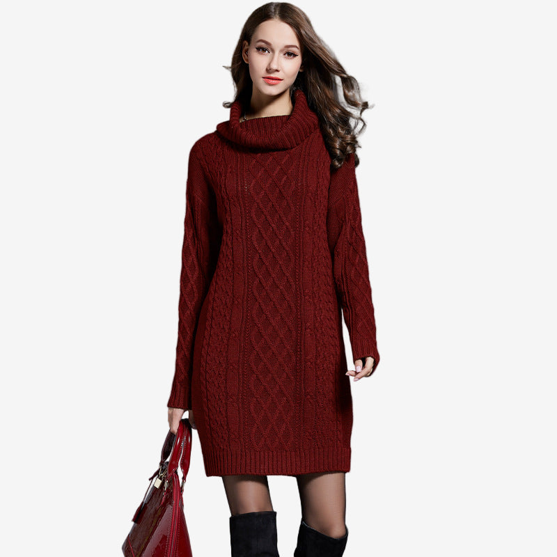 Amira™ Vestido de punto con cuello alto