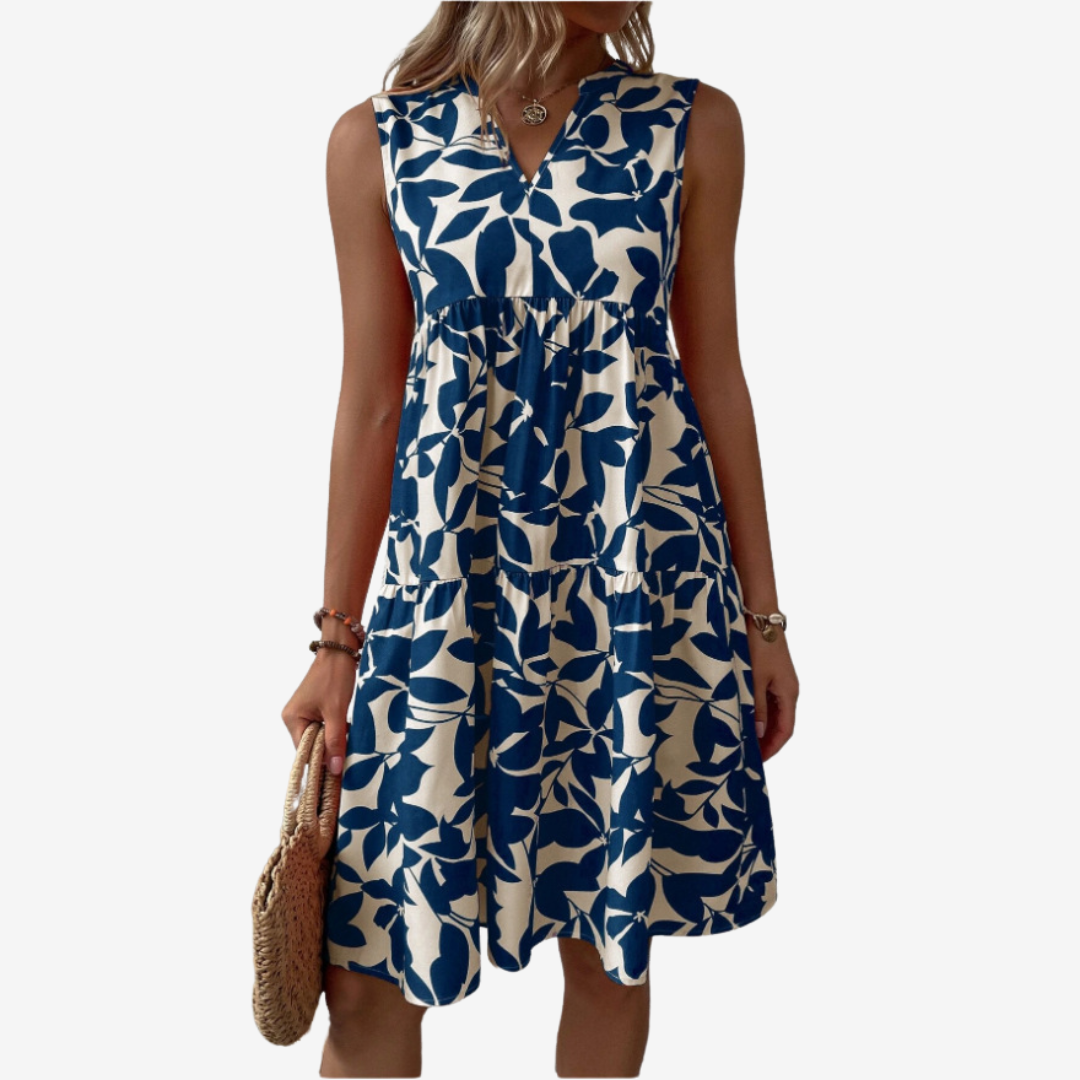 Séraphine™ Midi con motivos de hojas