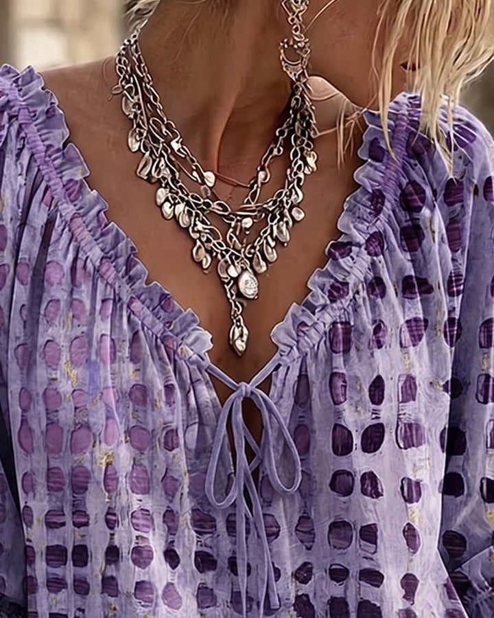 Blusa de lunares con lazos