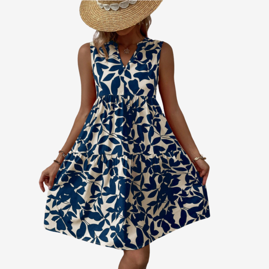 Séraphine™ Midi con motivos de hojas