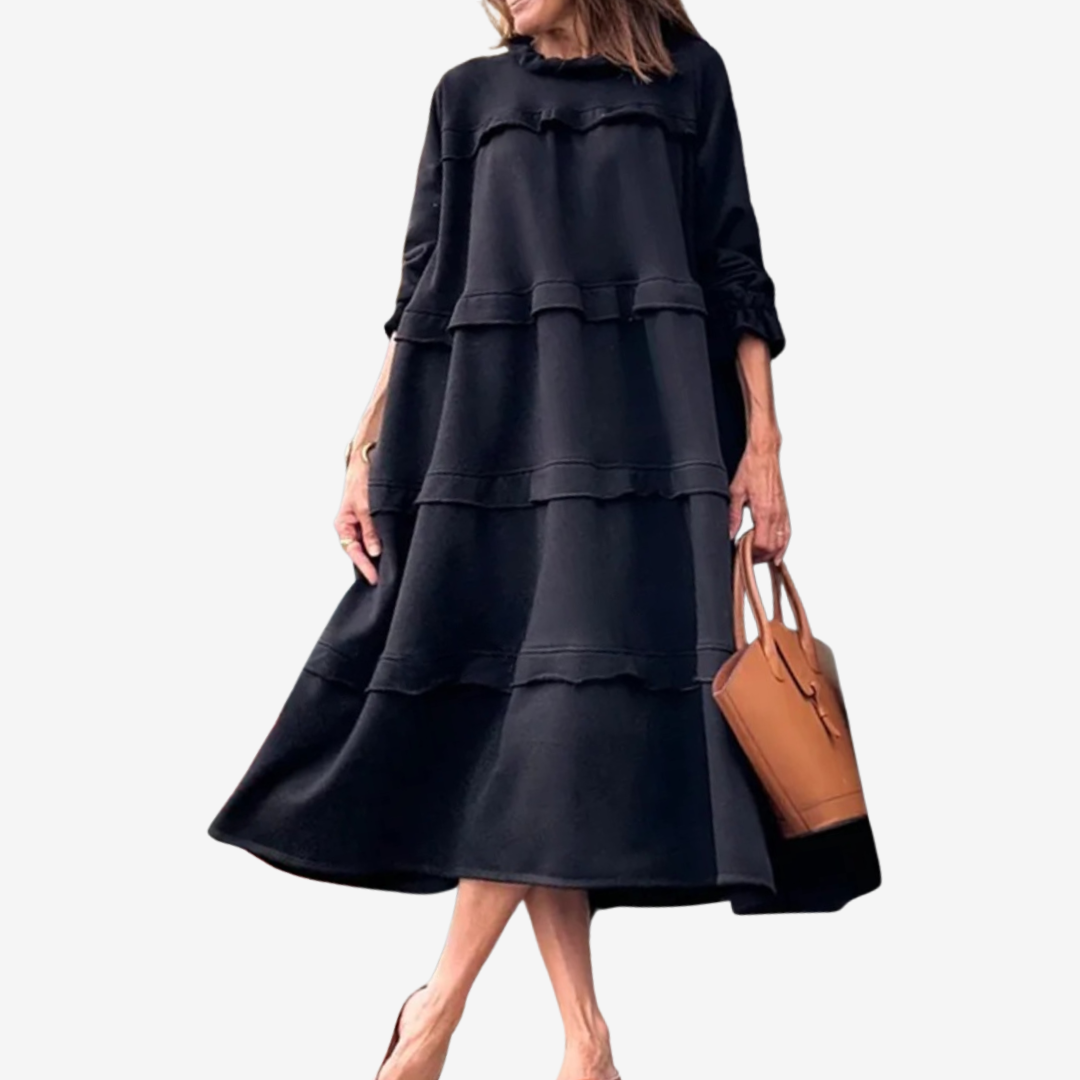 Lauren™ Vestido midi con volante