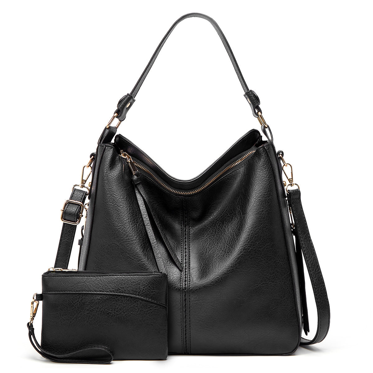 Bolso bandolera a prueba de golpes de cuero de lujo + monedero de regalo