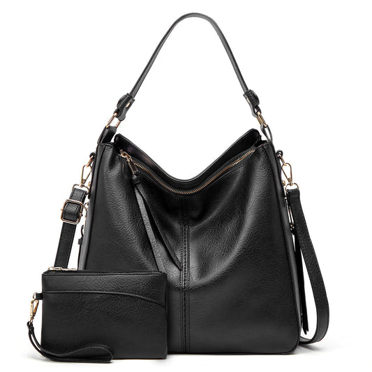 Bolso bandolera a prueba de golpes de cuero de lujo + monedero de regalo
