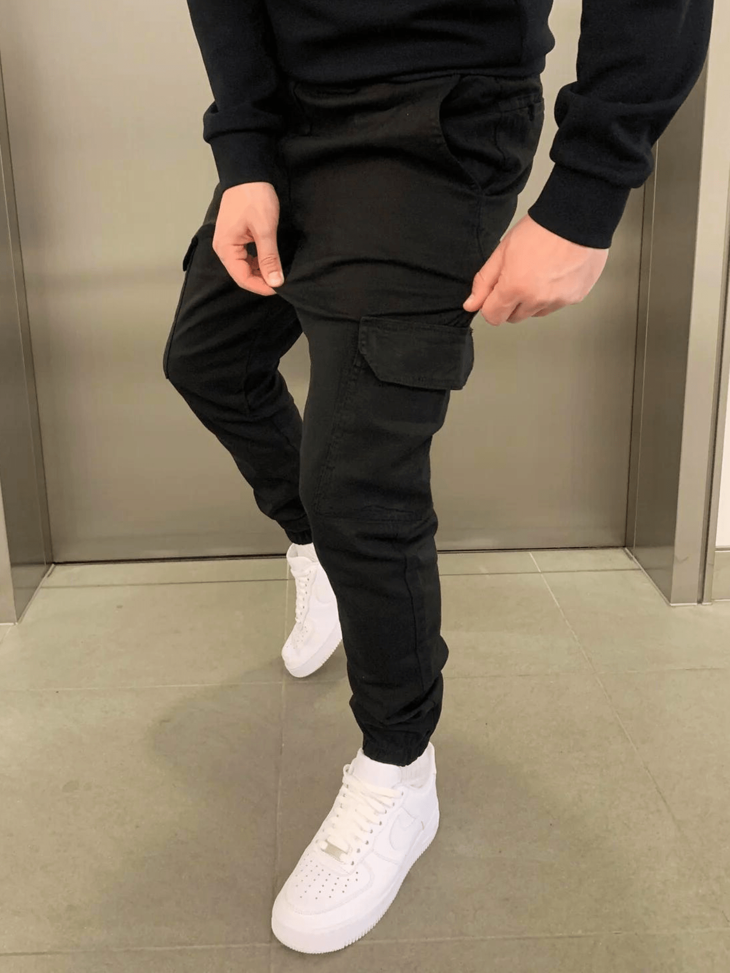 Laluna | Pantalón jogger cargo de ajuste 1+1 gratis