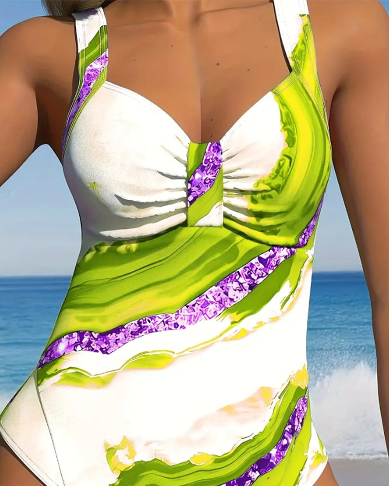 Bikini de una pieza estampado