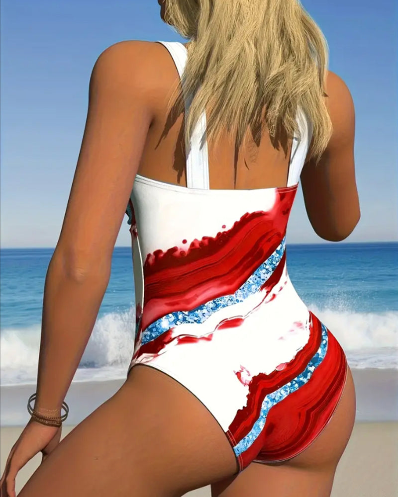 Bikini de una pieza estampado