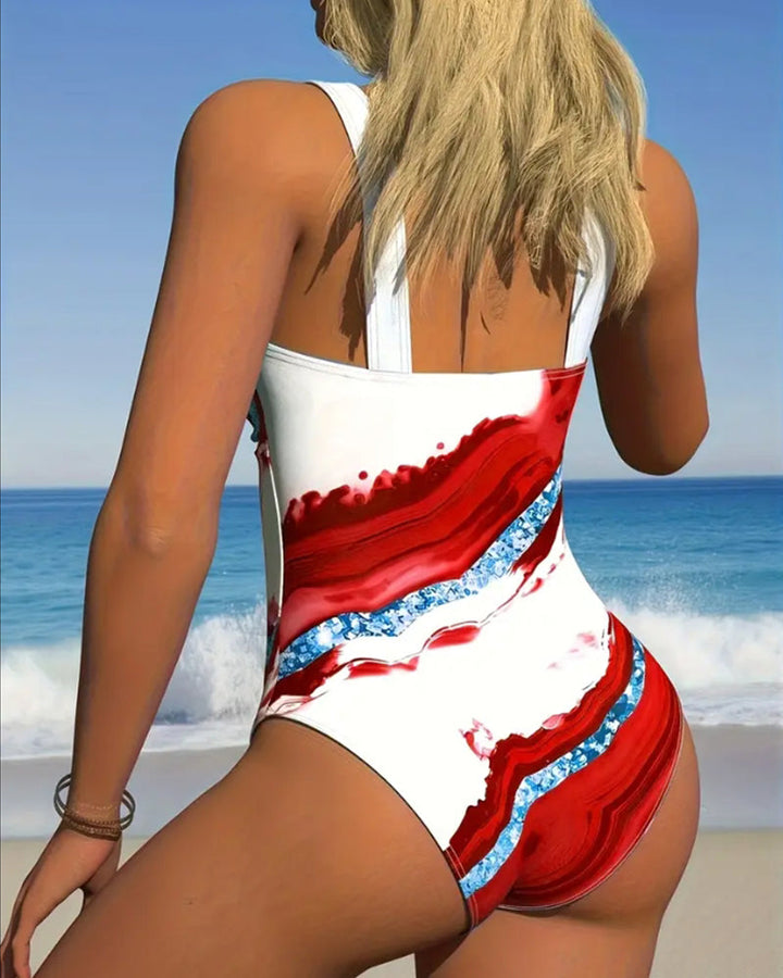 Bikini de una pieza estampado