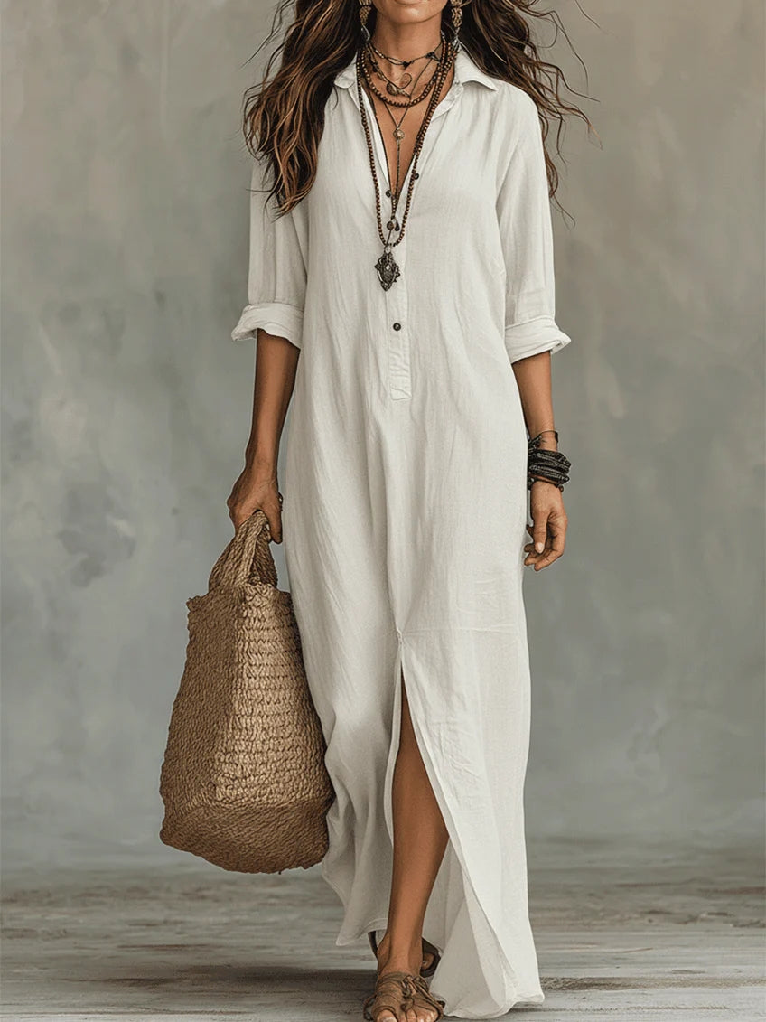 Sol | Vestido negro con botones