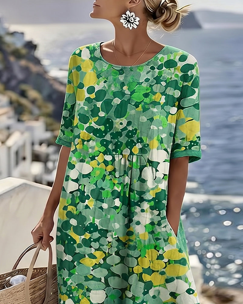 Martina | Vestido estampado holgado