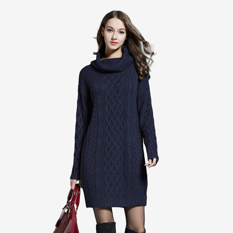 Amira™ Vestido de punto con cuello alto