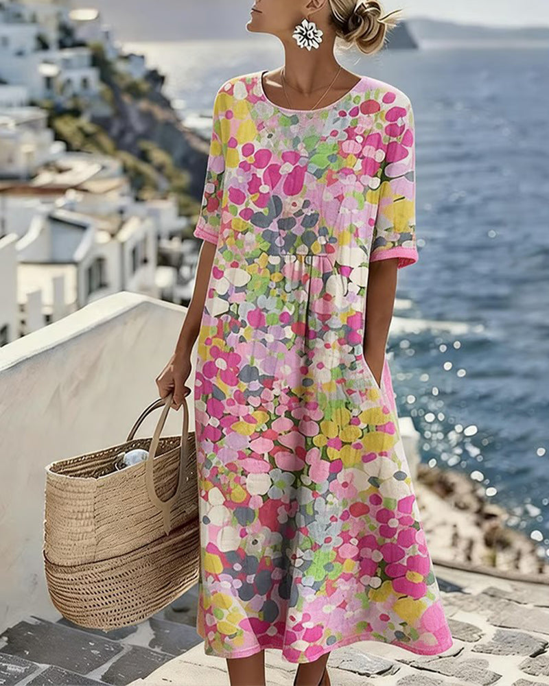 Martina | Vestido estampado holgado