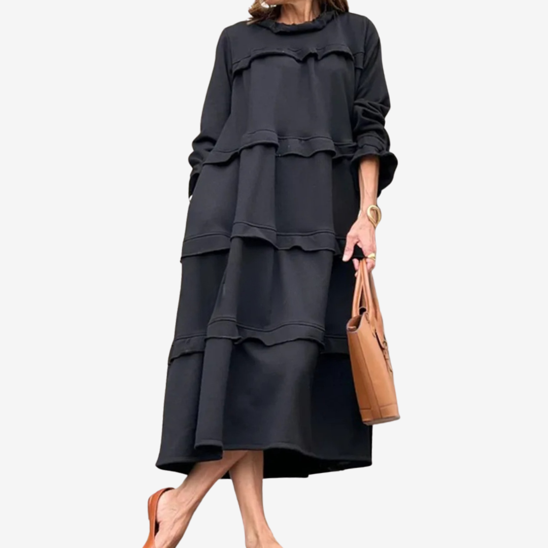 Lauren™ Vestido midi con volante