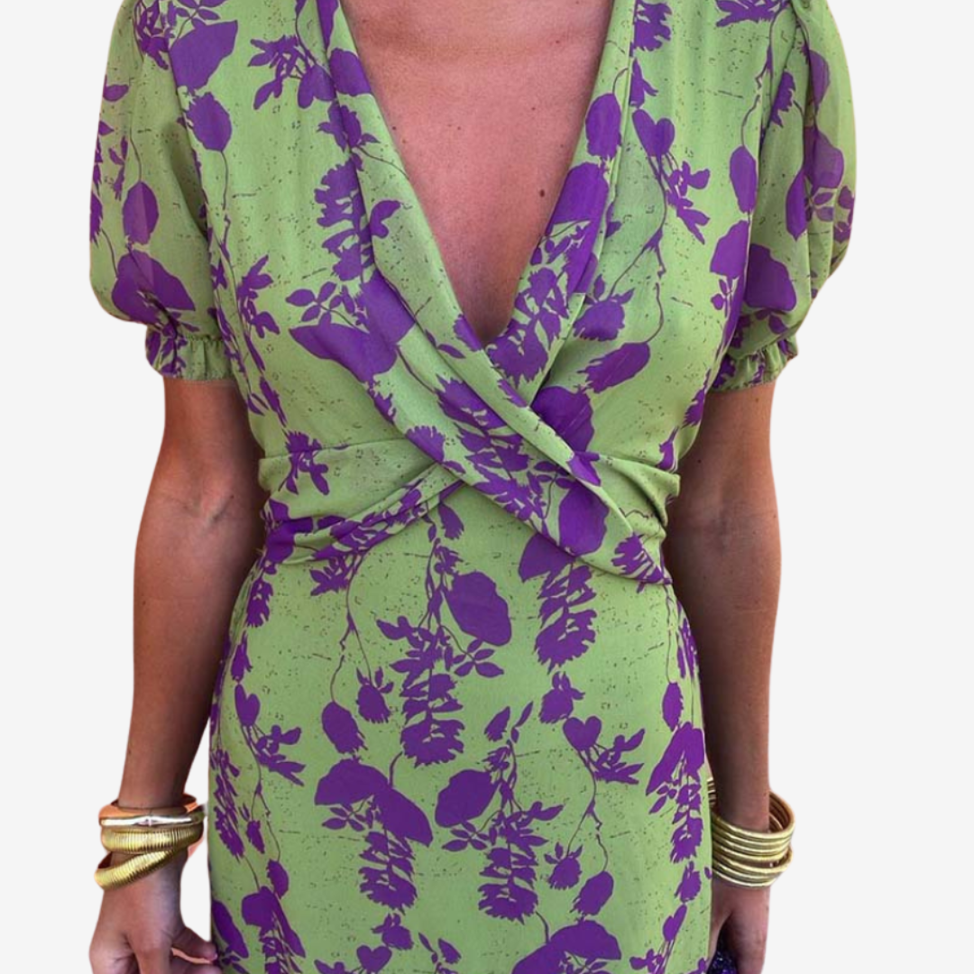 Aliénor™ vestido con escote en V trenzado