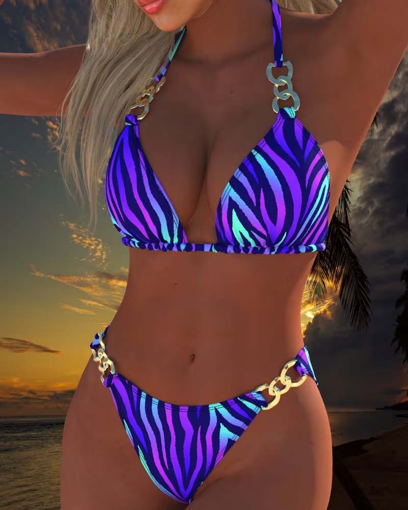 Bikini con estampado degradado de moda