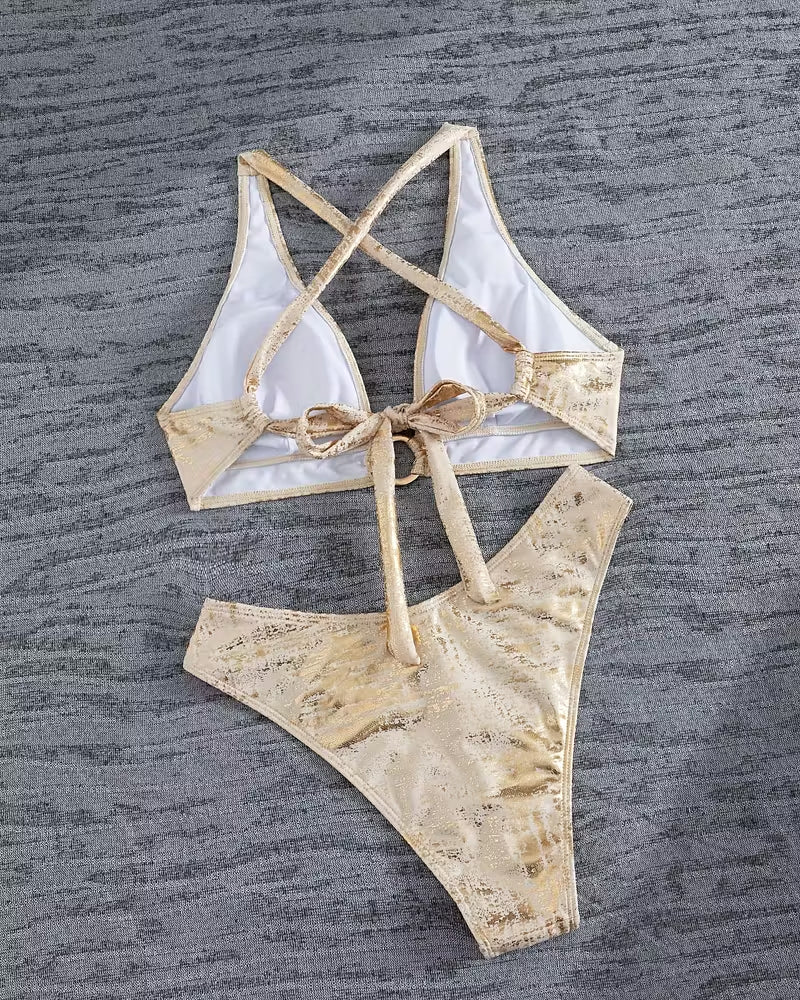 Bikini Bouclé Metálico Diseño