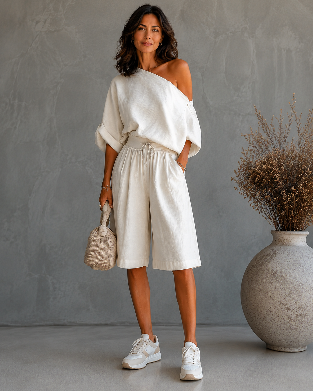 Mavrelle | Shorts de algodón y lino para mujer 1 + 1 Gratis