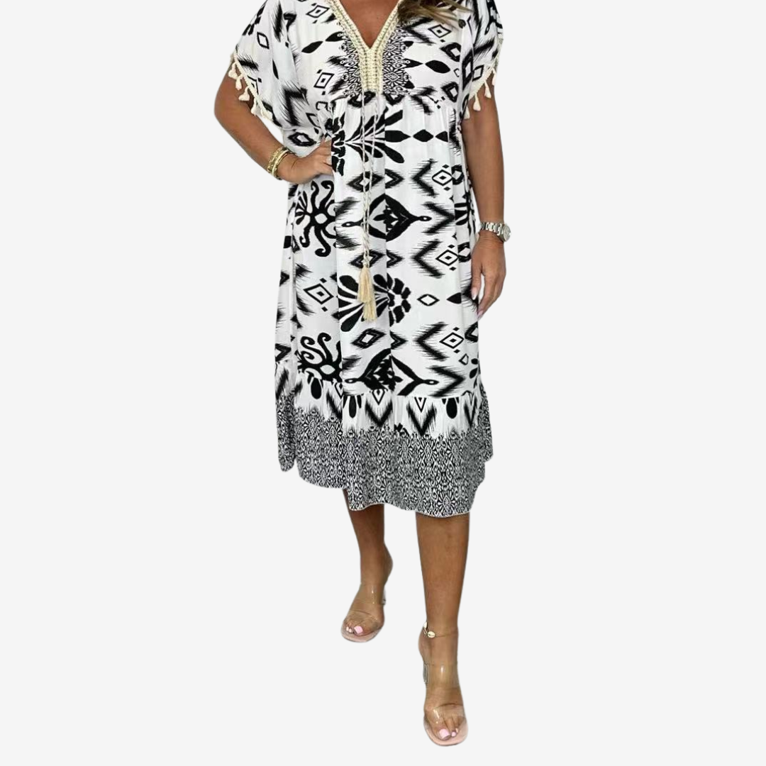 Solina™ MIDI estampado bohemio