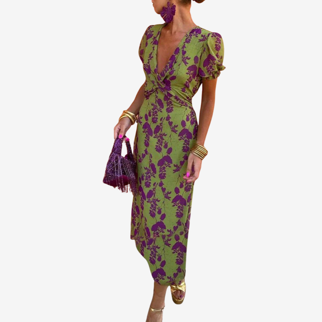 Aliénor™ vestido con escote en V trenzado