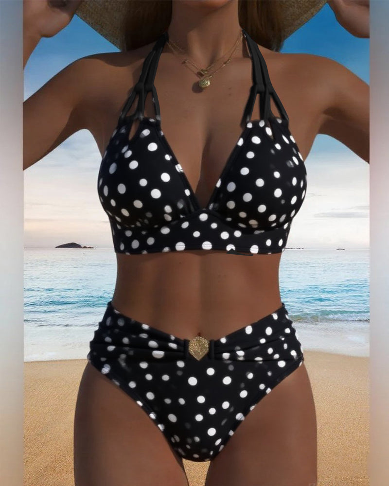Bikini sexy de dos piezas con lunares