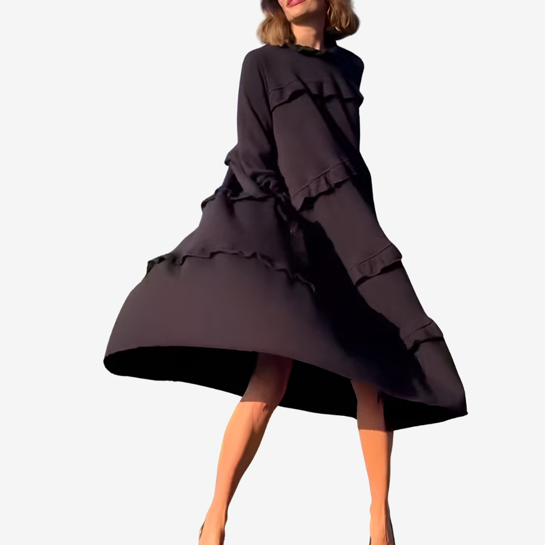 Lauren™ Vestido midi con volante