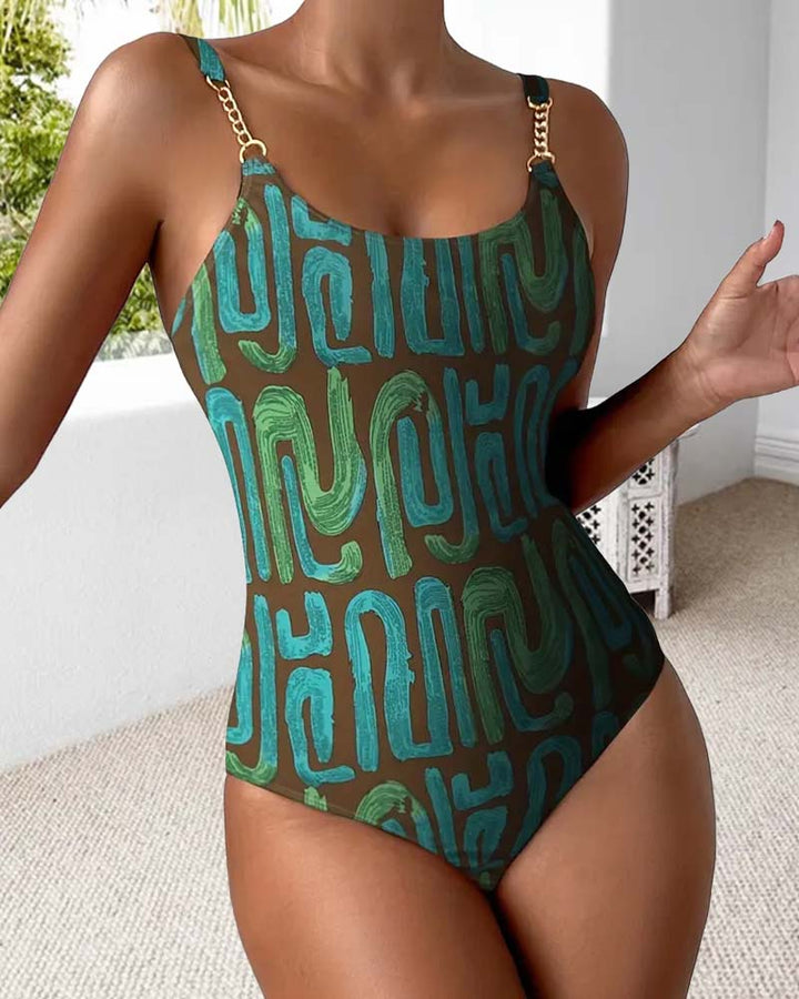 Traje de baño sexy de una pieza con tirantes