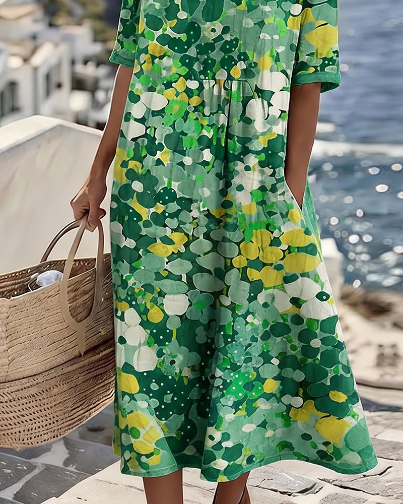 Martina | Vestido estampado holgado